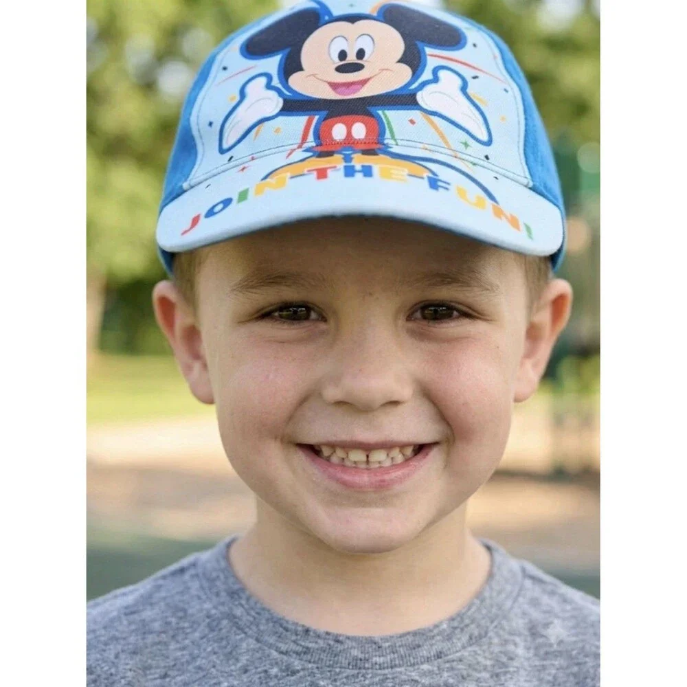 Mickey Mouse Disney Join The Fun Ball Cap Boys Blue 100 Years Of Celebration Hat